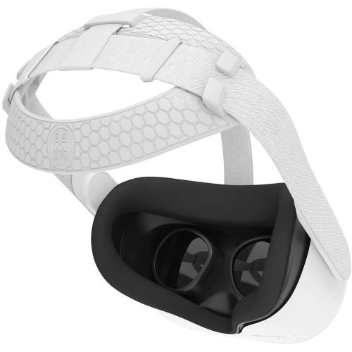 AMVR Head Back Padding, Gravity Pressure Balance Cushion Comfortable Soft TPU Pad Accessories for Oculus Quest 2 Headset -White