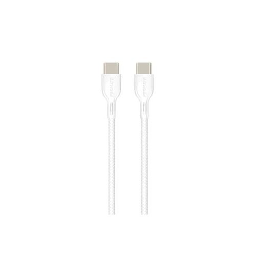 PROMATE POWERBEAM-CC USB-C TO USB-C DATA&CHARGE CABLE 60WATTS 120CM -WHITE