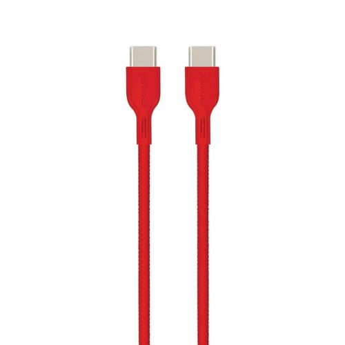 PROMATE PowerBeam-CC2 60W Power Delivery Enabled USB-C to USB-C Data Sync & Charge Cable - 200CM - RED 