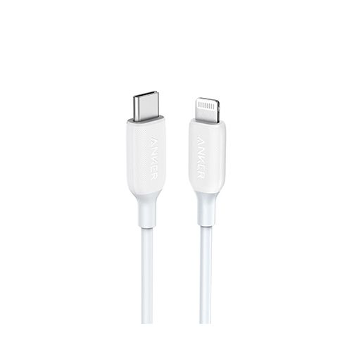 ANKER POWERLINE III USB-C CABLE WITH LIGHTNING CONNECTOR (0.3M/1FT) - WHITE