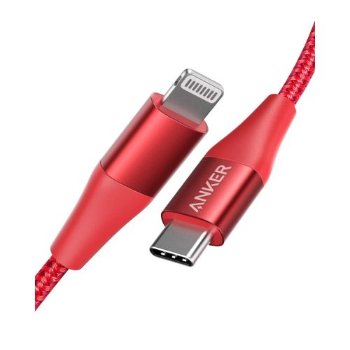 ANKER POWERLINE+ II USB C TO LIGHTING(NYLON)0.9M(PD ) -RED