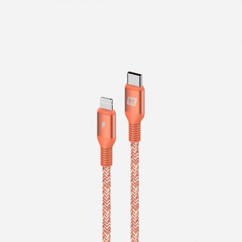 MOMAX ELITE-LINK LIGHTING TO TYPE-C CABLE 1.2M- BRAIDED NYLON RED