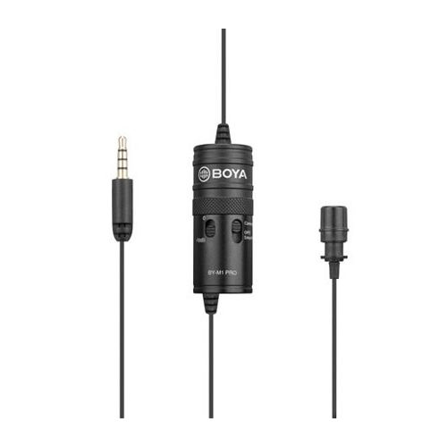  BOYA BY-M1 PRO UNIVERSAL LAVALIER MICROPHONE FOR SMARTPHONE/TABLET/COMPUTER/CAMERA - BLACK