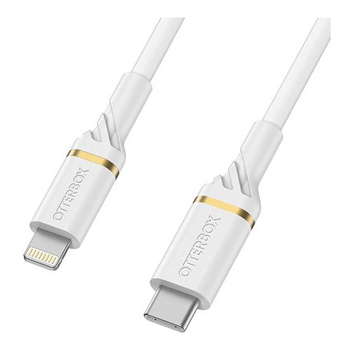 OtterBox UK Wall Charger 20W - 1X USB-C 20W USB-PD + USB C-Lightning Cable 1m - White