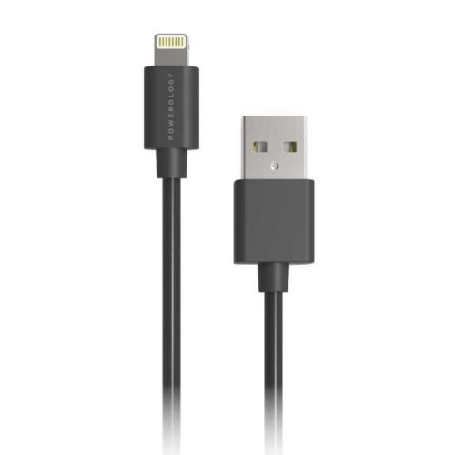 Powerology Data &amp; fast Charge(1.2m/4ft) USB to Lighting Cable-Black