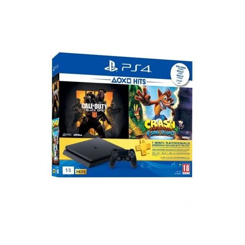 PS4 CONSOLE 1TB BUNDLE (CALL OF DUTY BLACK OPSIII/ CRASH BANDICOOT/1MONTH MEMBERSHIP) R2