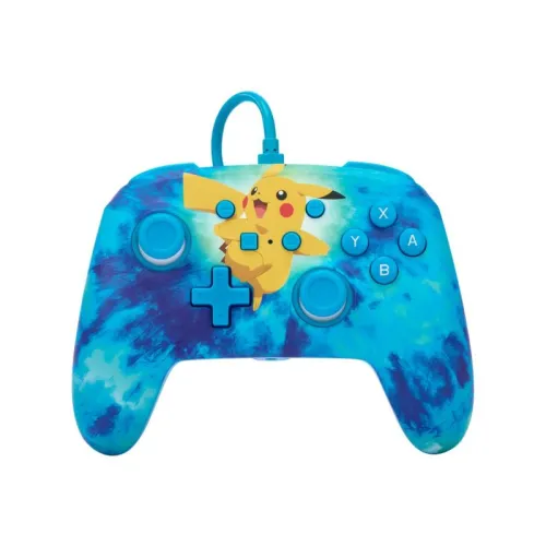 PowerA | Enhanced Wired Controller for Nintendo Switch - Tie Dye Pikachu (Blue) 