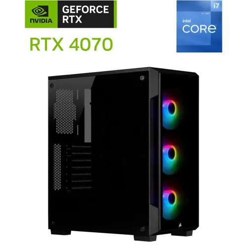 Corsair Icue 220t Intel Core I7 - 12th Gen Rtx 4070 Gaming Pc - Black