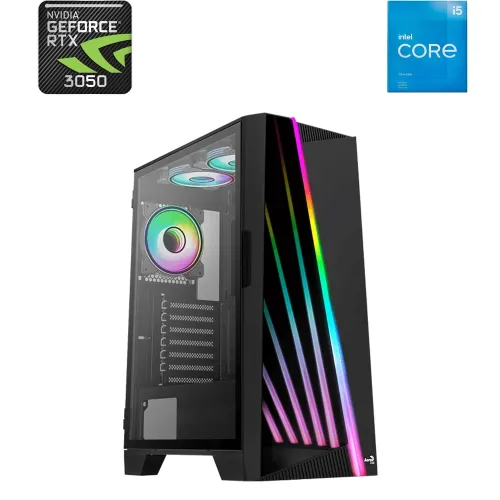 Aerocool Mirage Intel Core I5-11th Gen Rtx 3050 Gaming Pc