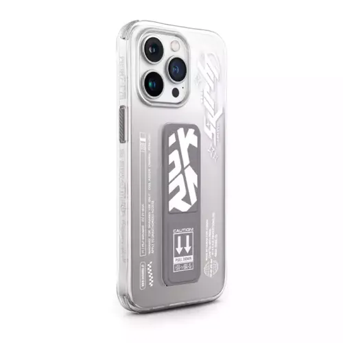 Skinarma Cosmo Grip-stand Case For Iphone 15 Pro Max 6.7-inch - Grey