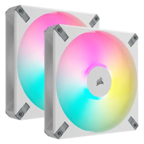 Corsair iCUE AF140 RGB ELITE 140mm PWM Dual Fan Kit - White