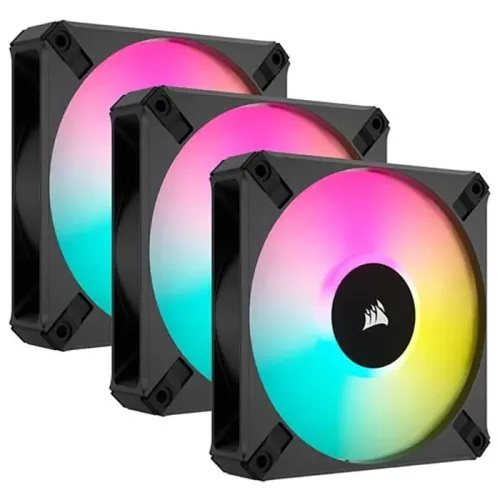 Corsair iCUE AF120 RGB ELITE 120mm PWM Triple Fan Kit - Black