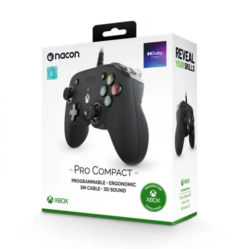  Nacon Pro Compact Gaming Controller Xbox One/ Series X/S - Black 