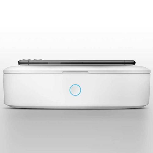 Viva Madrid Vanguard Vault Pro UV Sanitizing Box with Wireless Charger 10W - White