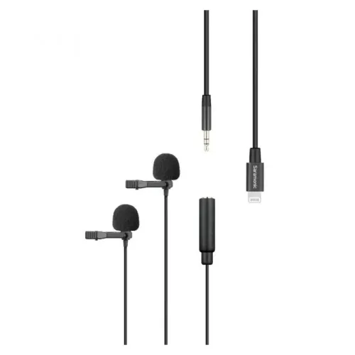 SARAMONIC LAVMICRO U1C 6 METER LAVALIER MICROPHONE WITH DETACHABLE LIGHTNING CONNECTOR AND 2 MIC CAPSULES