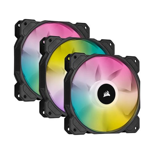 Corsair iCUE SP120 RGB ELITE Performance 120mm PWM Fan - Triple Pack with Lighting Node CORE (35317)