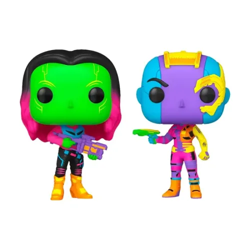 Funko POP Deluxe! Marvel: Guardian of the Galaxy - Gamora & Nebula 2pk (BLKLT)(Exc)