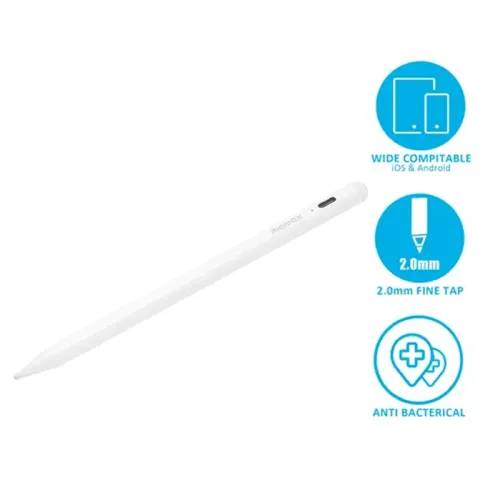 Momax One Link 2-in-1 Active Stylus Pen TP3W - White 