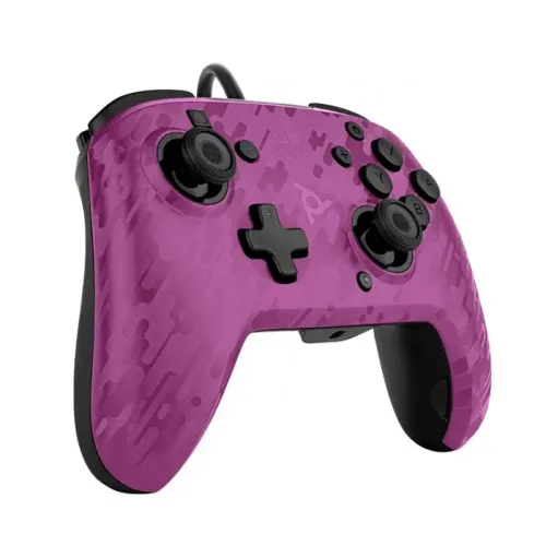 PDP Gaming: Nintendo Switch - Faceoff Deluxe+ Audio Wired Controller - Purple Camo