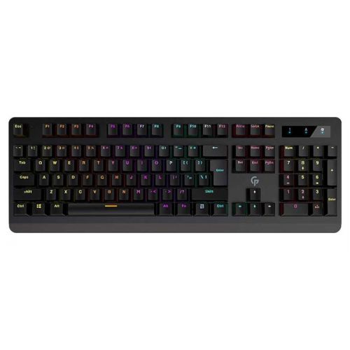 Porodo Full-Size Mechanical Keyboard (Gaming Keyboard With Rainbow Lighting) - Black
