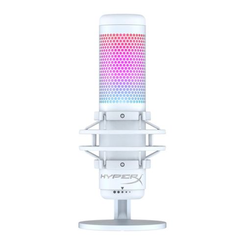 HyperX QuadCast S RGB USB Condenser Standalone Gaming Microphone for PC, PS5, PS4 & Mac - White