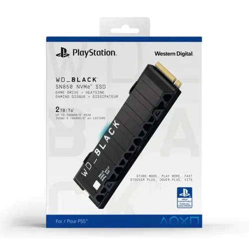 WD_BLACK 2TB SN850 NVMe SSD for PS5 Consoles Solid State Drive with Heatsink 
