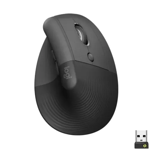 Logitech Lift Vertical Ergonomic Mouse - Graphite 