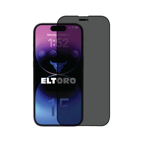 Eltoro Double Strong CF Screen Protector for iPhone 15 Pro Max - Privacy/Black
