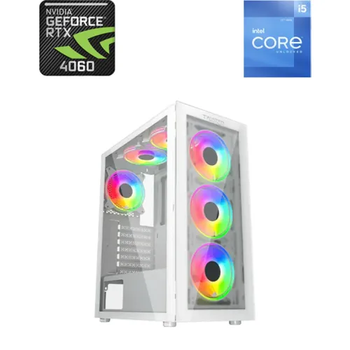 Twisted Minds Intel Core I5-12th Gen Rtx 4060 Gaming Pc - White