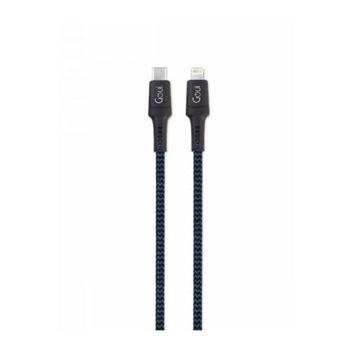  GOUI 8 PIN+D TYPE-C TOUGH EDITION LIGHTING CABLE 1.5 MTR -DARK BLUE