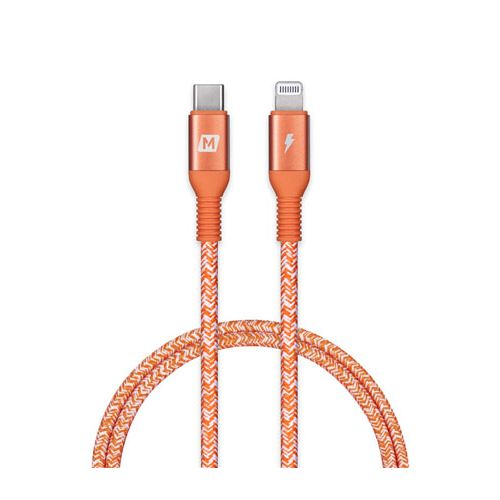 MOMAX ELITE-LINK LIGHTNING TO TYPE-C CABLE 2.2M - BRAIDED NYLON RED