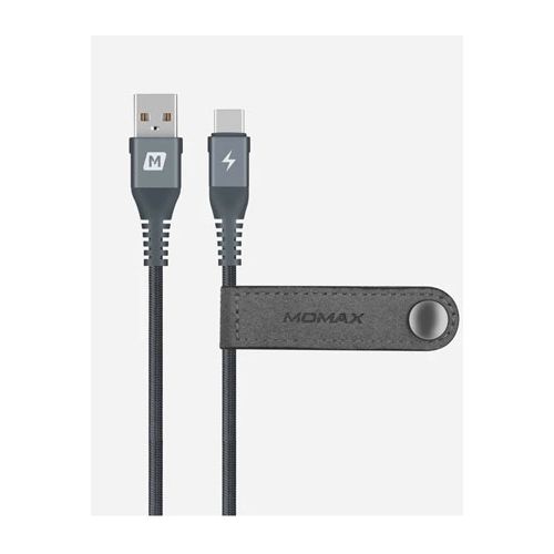 MOMAX ELITE LINK TYPE-C TO USB CABLE 2M TRIPLE BRAIDED BLACK