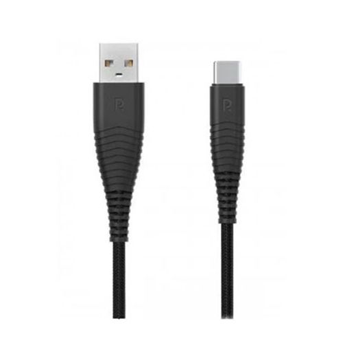 RAVPOWER CHARGE AND SYNC NYLON BRAIDED USB-A TO TYPE-C CABLE 1M/3.3FT - BLACK