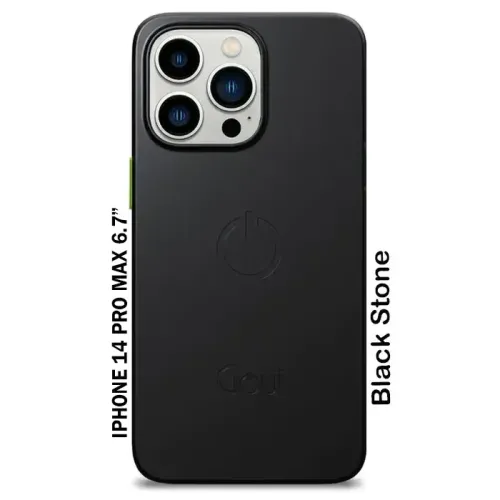 Goui iPhone 14 Pro Max (6.7inch) Magnetic Case with Magnetic Bars - Black Stone