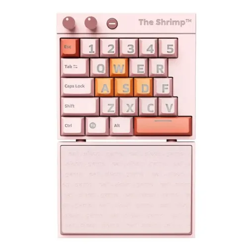 The Shrimp Mechanical Micro Gaming Keyboard - Model 1 Pinkey 