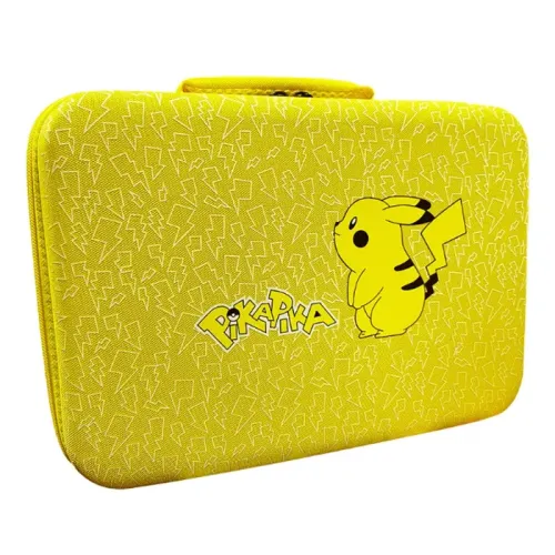 N.Switch OLED Deluxe Protective Hard Shell Carry Bag Carrying Case - All-in-ONE - Yellow Pikachu 