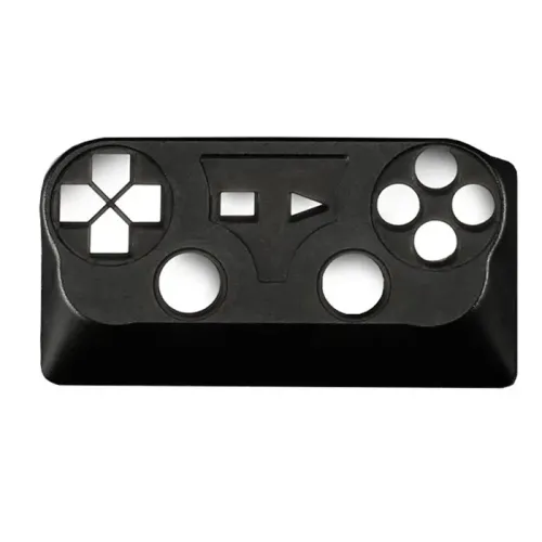 ZomoPlus Customized GAME PAD II Cherry MX Switches And Clones, Game And Movie Theme Metal Keycap With CNC Engraving (2u Size) For Mechanical Gaming Keyboard - Black/Silver