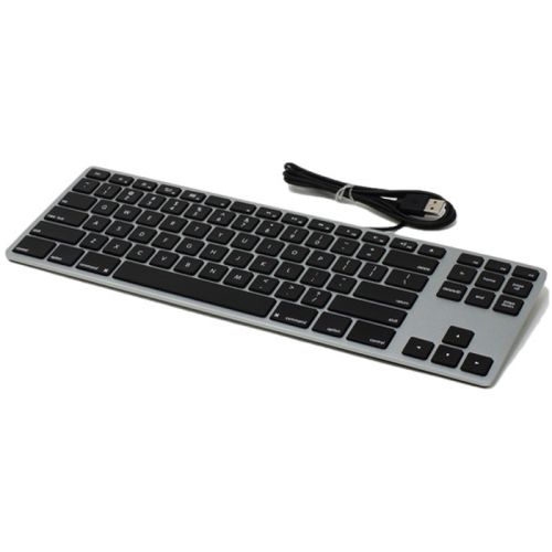 Matias Wired Aluminum Tenkeyless Keyboard For Pc - Space Gray