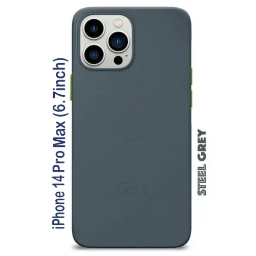 Goui iPhone 14 Pro Max (6.7inch) Magnetic Case with Magnetic Bars - Steel Grey
