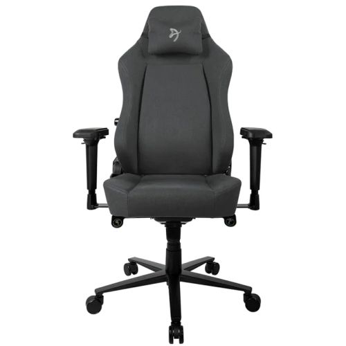 Arozzi Primo Woven Fabric Gaming Chair - Black - Grey logo