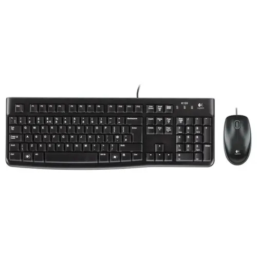 Logitech Wired Keyboard & Mouse - MK120 (English/Arabic)