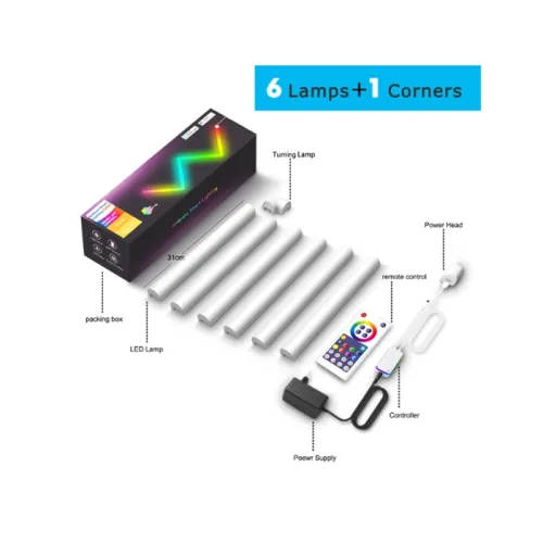 Ambient Smart Lighting Rgbic Smart App Control Flow Light Bar Slx06 (6*1) Pack