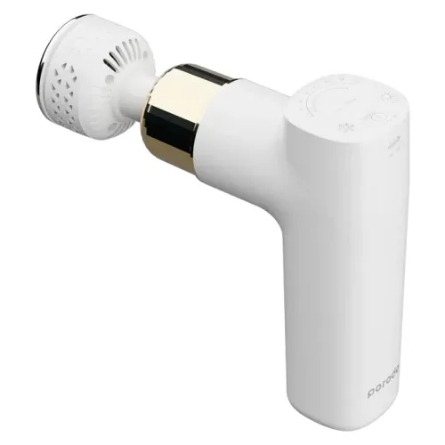 Porodo Lifestyle Hot & Cold Portable Massager With 4 Types Of Professional Massage Heads - White
