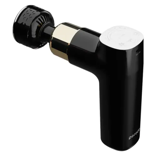 Porodo Lifestyle Hot & Cold Portable Massager With 4 Types Of Professional Massage Heads - Black