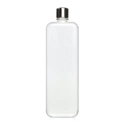 Memobottle Slim 450ml - Clear/Silver