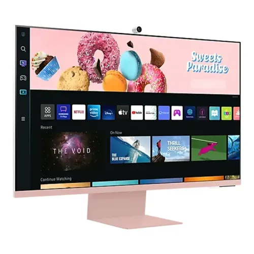 Samsung M8 32" UHD Monitor with Smart TV Experience and Iconic Slim Design - Pink