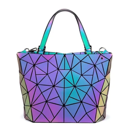 Lovevook Geometric Luminous Shoulder Bag With Crossbody Strap - Luminous