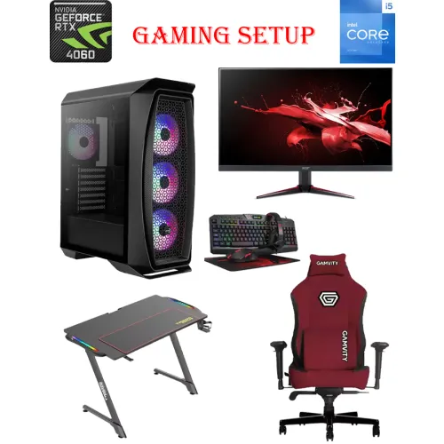 Aerocool Aero Intel Core I5 - 13th Gen Gaming Pc With Monitor / Desk / Chair And Gaming Kit Bundle Offer