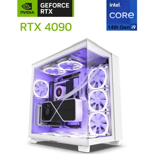 Nzxt H Series H9  Intel Core I9 - 14th Gen Rtx 4090 12gb Elite Edition Atx Mid Tower Gaming Pc