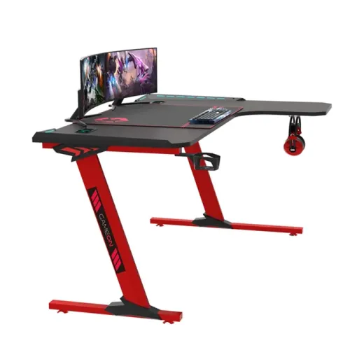 GAMEON Phantom XL-R Series L-Shaped RGB Flowing Light Gaming Desk (Size: 1400-600-720mm)  - Right 